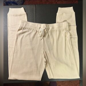 Monrow NWT Womens Baby Thermal Cuff Sweats Joggers Large